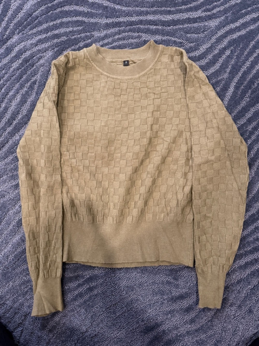 Sage green box long sleeve sweater